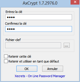pass AxCrypt   Le chiffrement facile sous Windows
