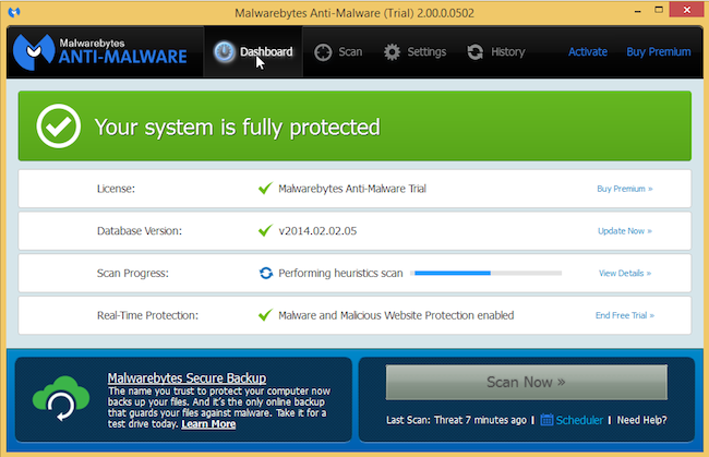 2014 02 02 22 44 52 Greenshot MalwareBytes offre une licence premium pour la beta de son anti malware
