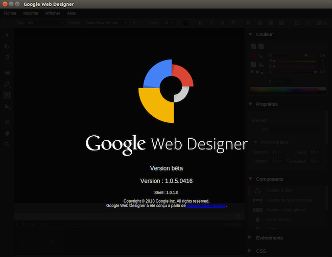 logo1 Google Web Designer dispo sous Linux