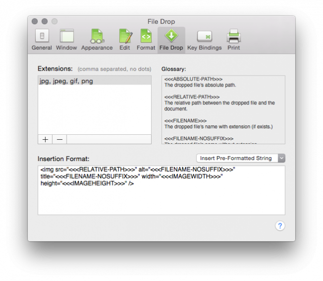 preferences 650x565 CotEditor   Un éditeur de texte à la Notepad++ pour OSX