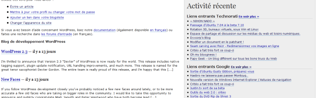 Capture d'écran de la page d'options de l'extension 'Google Sitemap Generator'