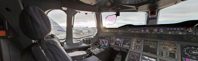Cockpit de l'A380 en 360 degrés