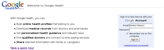 Logo de Google Health