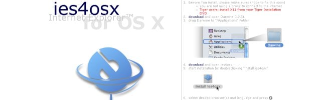 Installation d'Internet Explorer 5.0 sur MacOSX