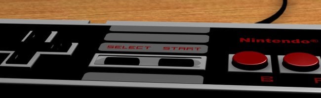 Manette Nintendo NES branchée sur un PC via un câble USB