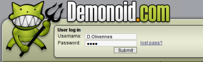 Demonoid website screenshot