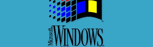 Capture d'écran de Windows 3.11 montrant le menu Démarrer
