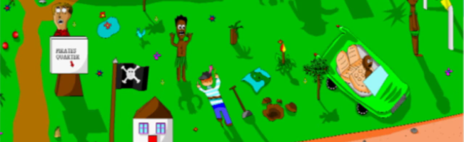 Capture d'écran du premier jeu vidéo créé sous MS Paint