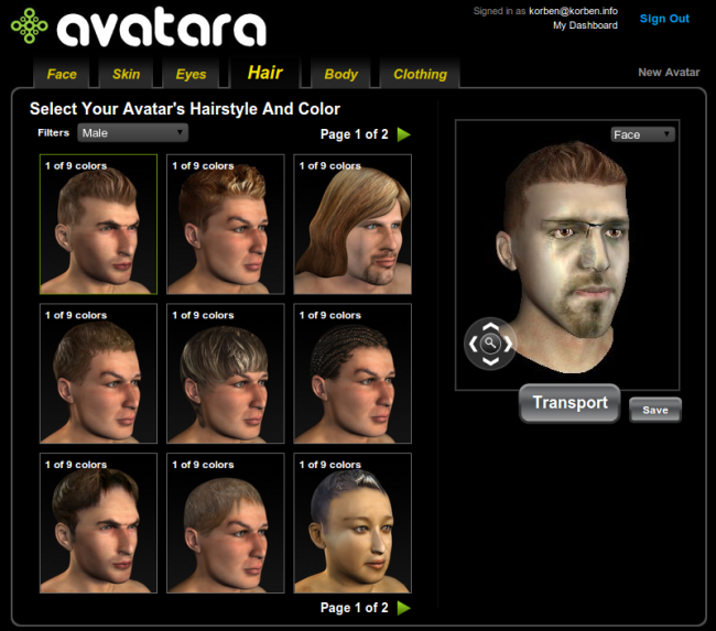 Avatar 3D pour la communication virtuelle