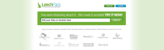 Logo de LeechPack, le téléchargeur de Torrent, Megaupload et Rapidshare