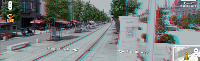 Personnage en 3D naviguant dans Google Street View