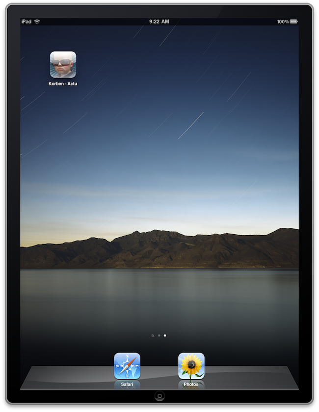Illustration d'un iPad avec une icône élégante
