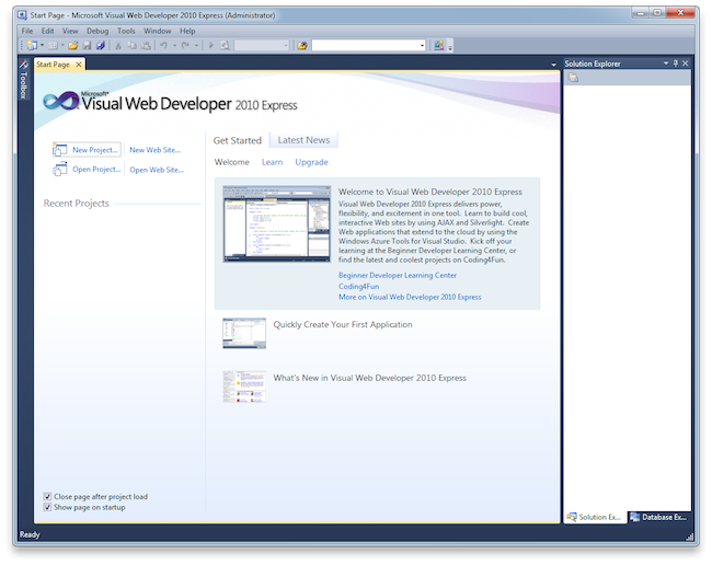 Programmeur en train d'utiliser Microsoft Visual Studio 2010