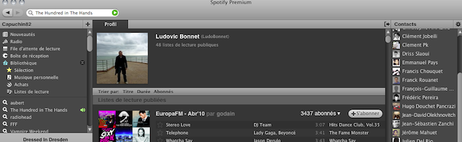 Capture d'écran de la nouvelle interface de Spotify sur mobile