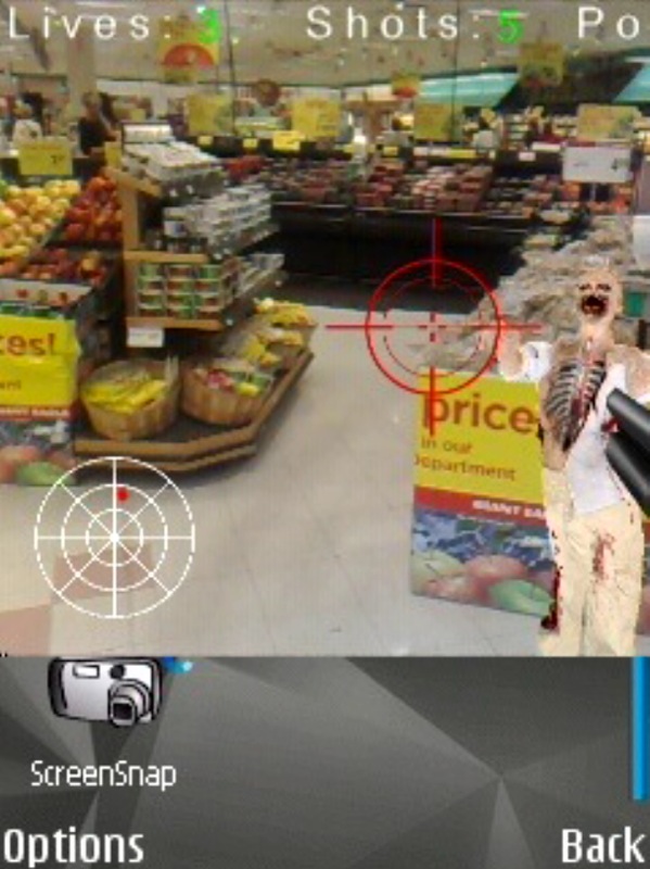 Image de l'application mobile permettant de jouer à Shootez du Zombie en réalité augmentée