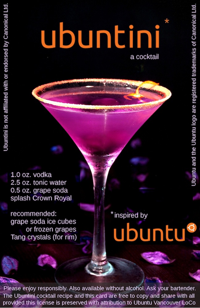 Recette de cocktail Ubuntini avec du citron vert