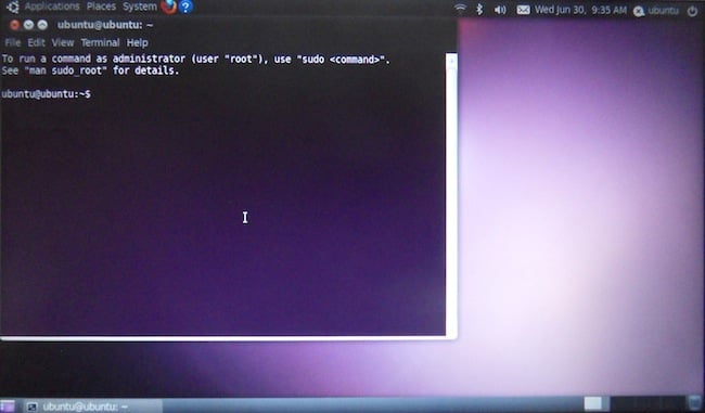 Terminal avec commandes de chiffrement pour partition système Ubuntu
