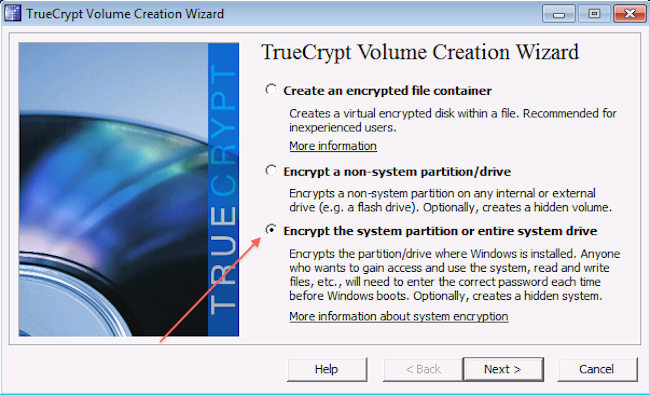 Protection de données de disque système Windows avec TrueCrypt
