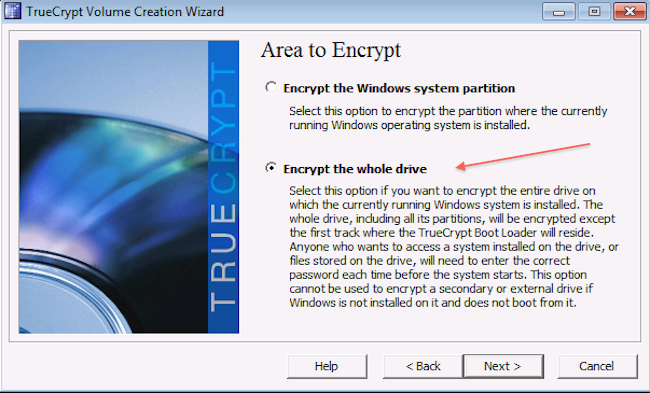 Cryptage de disque système Windows avec TrueCrypt
