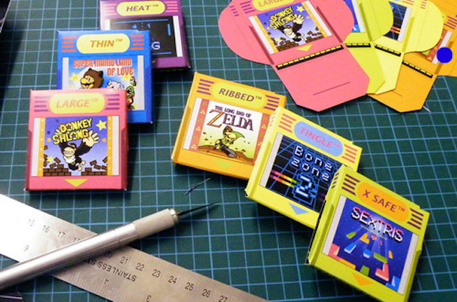 Condoms aux couleurs de la Game Boy