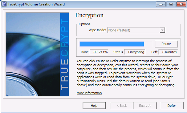 Protection de disque dur Windows avec TrueCrypt