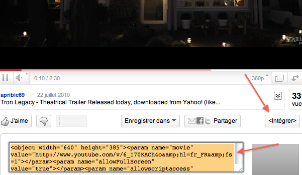 Capture d'écran de la page d'accueil de Youtube HTML5