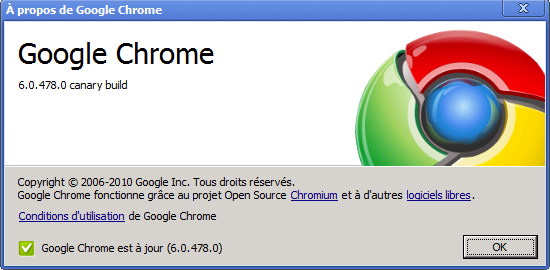 Image du téléchargement de Google Chrome Canary Build