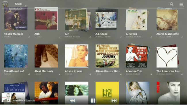 Image montrant une recherche de chansons sur Google Music Beta