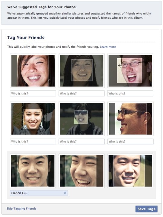 Facebook - Désactiver la reconnaissance faciale : Interface avec option désactiver la reconnaissance faciale