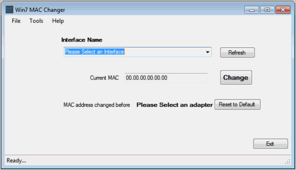 windows 7 mac address changer