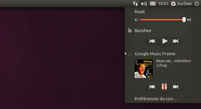 Illustration d'un utilisateur écoutant de la musique sur Google Music via Ubuntu