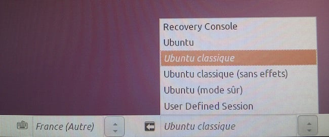 Capture d'écran de la désactivation d'Unity dans Ubuntu 11.10