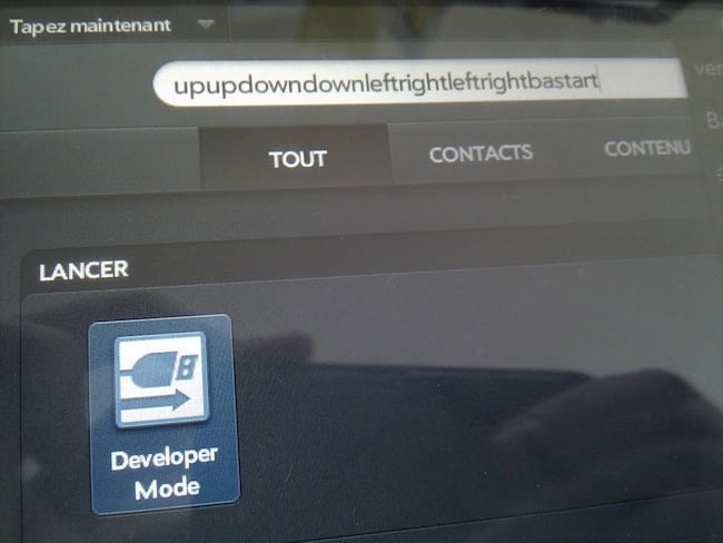 Image du Touchpad avec un clavier Bluetooth