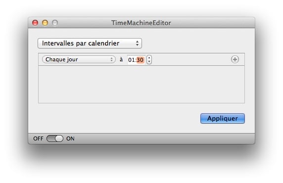 Programmer l'heure d'exécution de Time Machine - Configuration de sauvegarde - MacOS