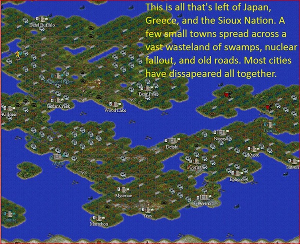 Capture d'écran du menu principal de Civilisation II