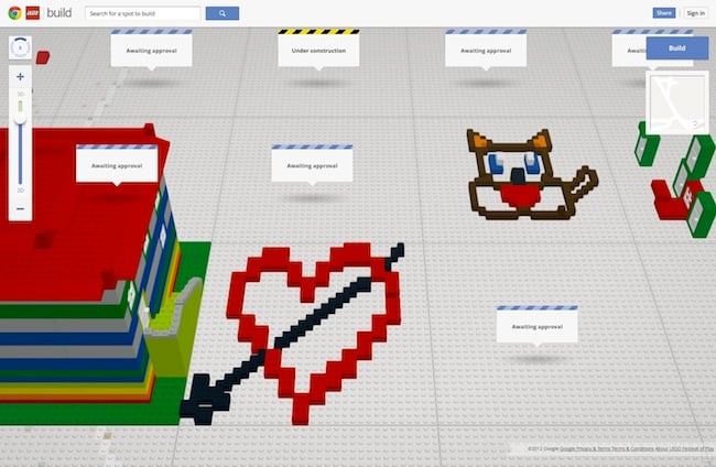 Un robot LEGO créé avec Build with Chrome, un projet de Google
