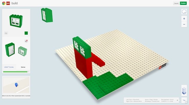 Une ville LEGO construite avec Build with Chrome, un projet de Google
