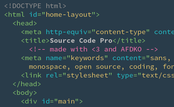 Source Code Pro title image