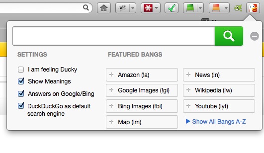 Capture d'écran montrant les résultats de recherche sur Duck Duck Go pour le terme 'SEO'