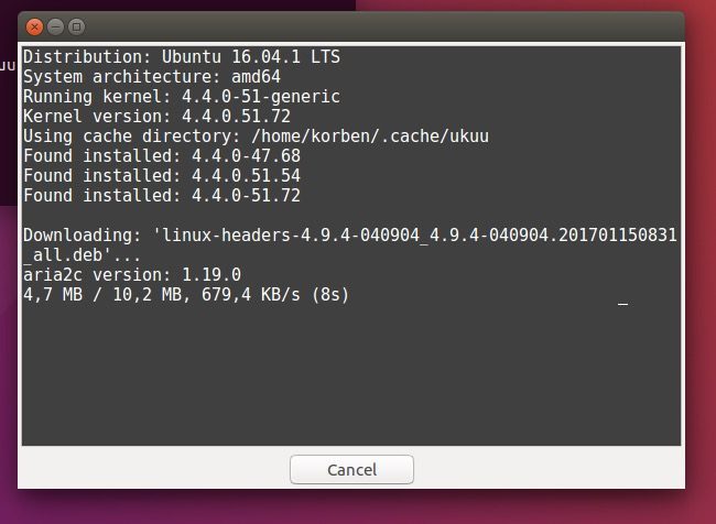 Installation d'un noyau Linux à partir de la ligne de commande