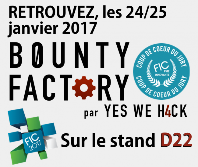 Logo du FIC 2017 avec les dates de l'événement à Lille
