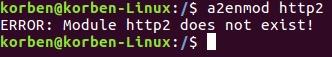 Schéma montrant l'installation d'HTTP2 sur un serveur Apache2