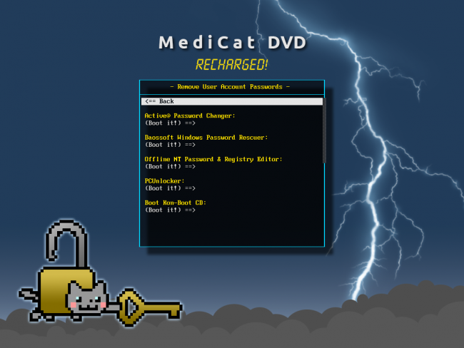 Capture d'écran de l'utilitaire de récupération de données de Medicat
