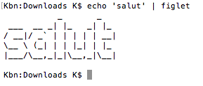 Exemple de bannière ASCII créée avec Figlet