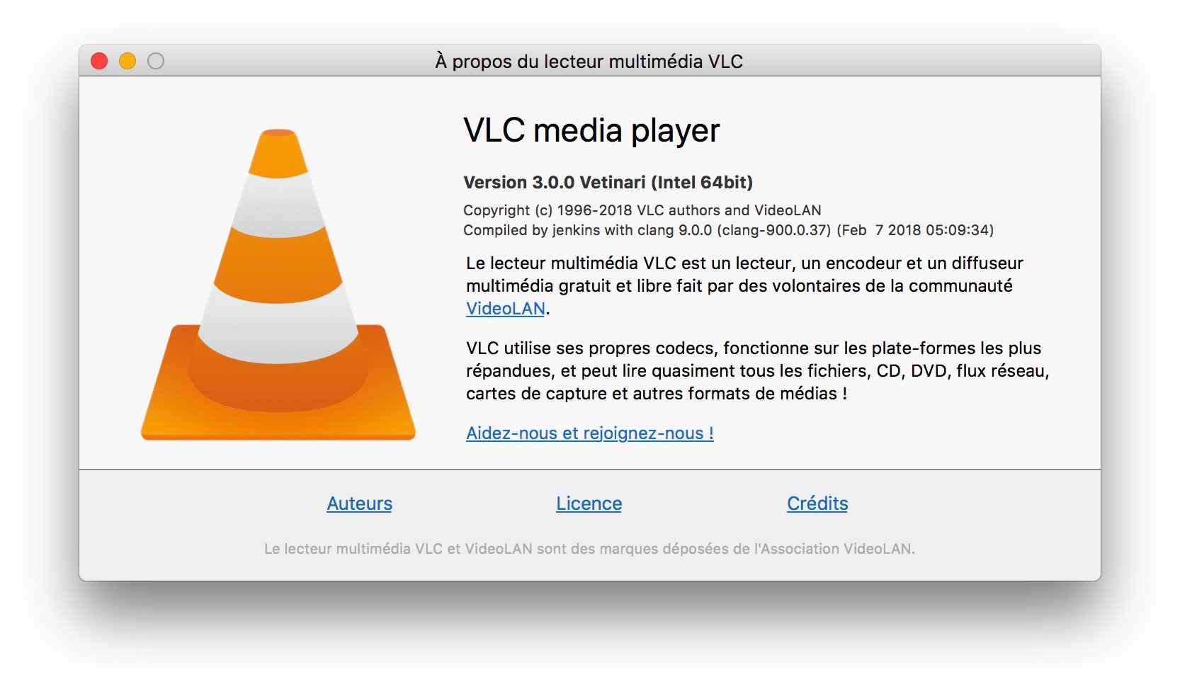 Logo officiel de VLC Media Player 3.0