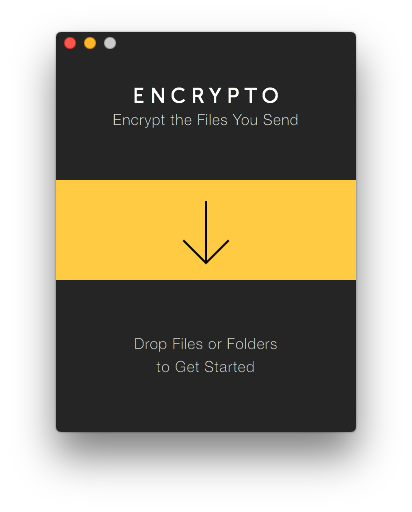 Capture d'écran de l'interface utilisateur d'Encrypto