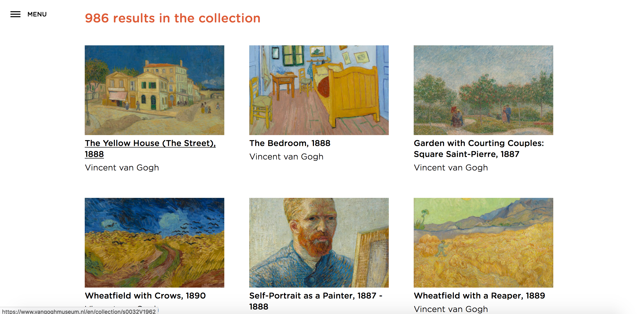 Tableau de Vincent Van Gogh : Autoportrait