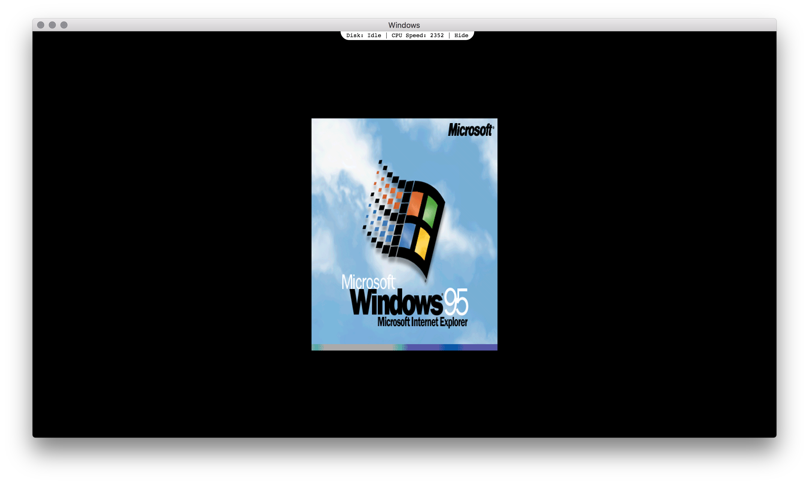 Capture d'écran de l'interface de Windows 95 avec le menu Démarrer