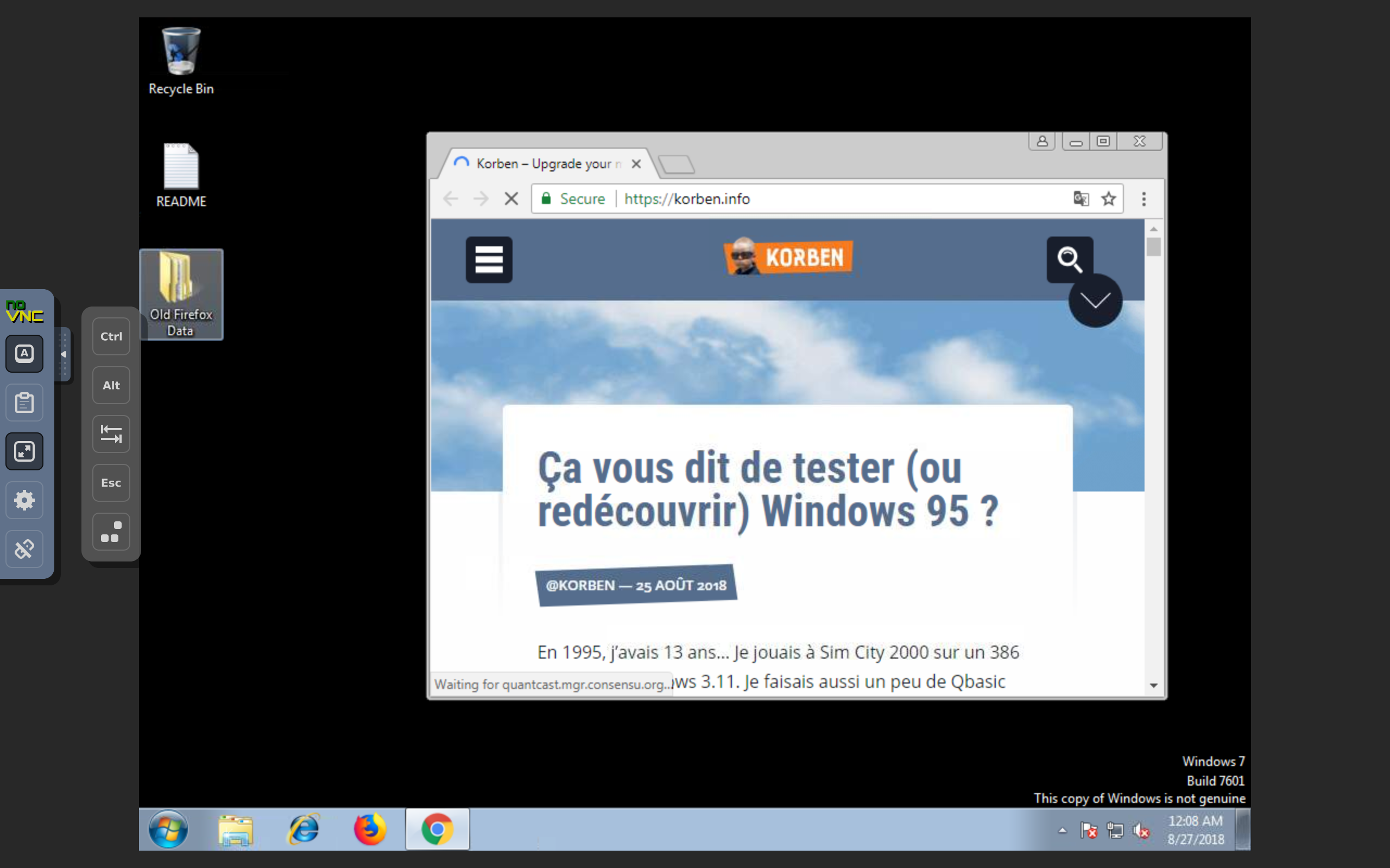 Capture d'écran de la page d'accueil de Tails, une distribution Linux axée sur la sécurité et la confidentialité