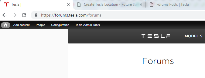 Client Tesla avec droits admin de forum